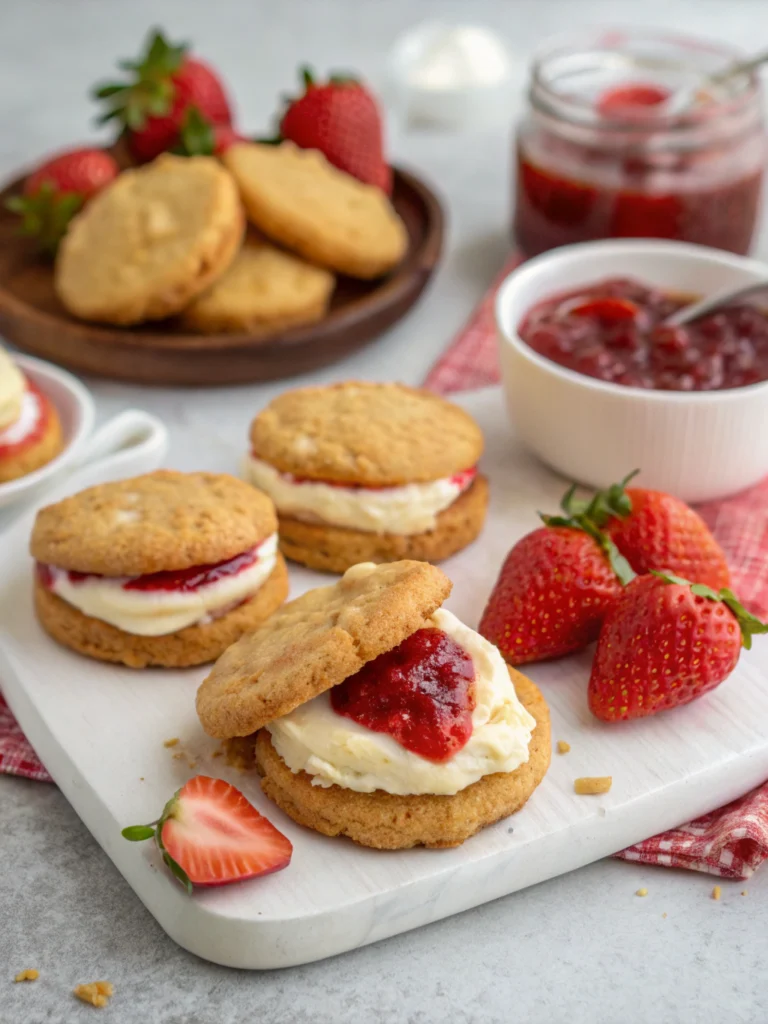 Strawberry Cheesecake Cookies Recipe with Homemade Jam