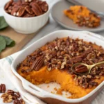 Sweet Potato Casserole with Pecan Topping
