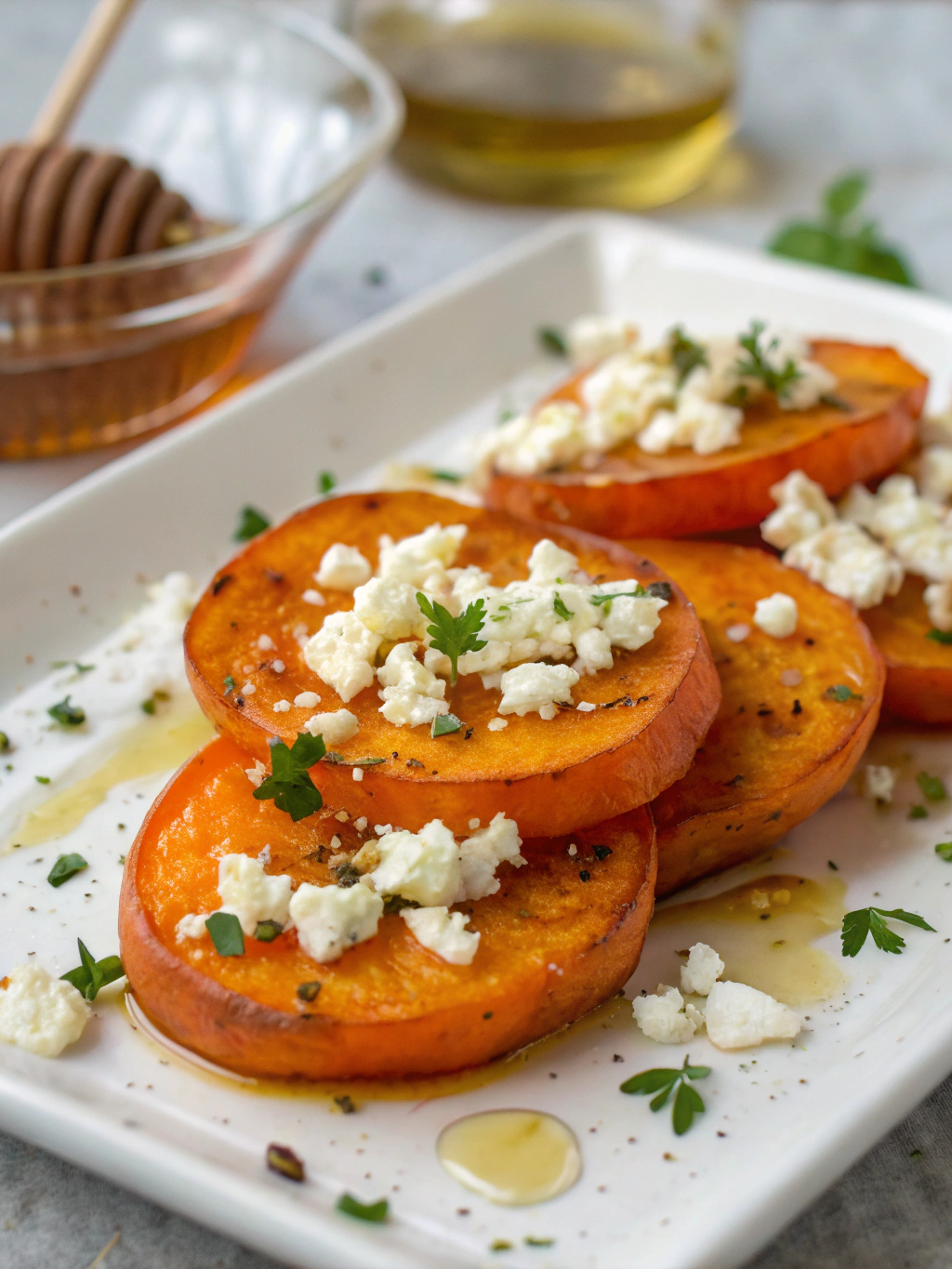 Sweet Potato Recipes: 7 How-Tos for Honey Feta Sweet Potato Rounds 3 Sweet Potato Recipes: 7 How-Tos for Honey Feta Sweet Potato Rounds