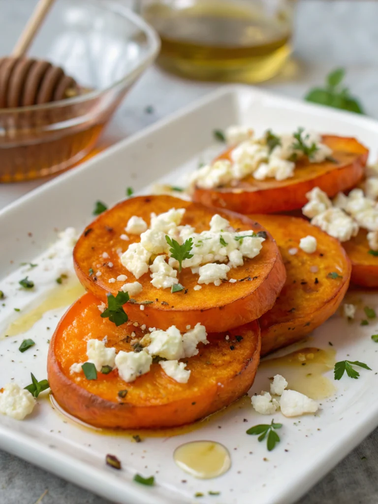 Sweet Potato Recipes: Honey Feta Sweet Potato Rounds