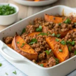 Sweet Potato and Ground Turkey Bake