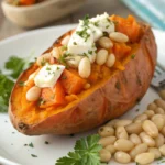 Sweet Potato with Butter Beans Crunch