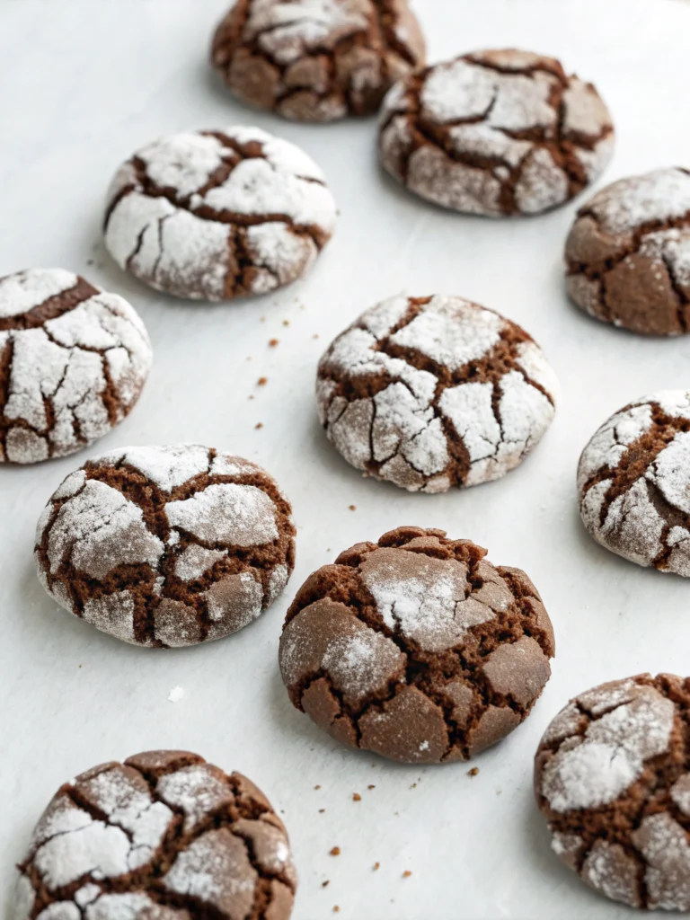 The BEST Chocolate Crinkle Cookies Dessert Recipe