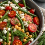 Tomato-Green Bean Salad With Chickpeas Feta and Dill Recipe