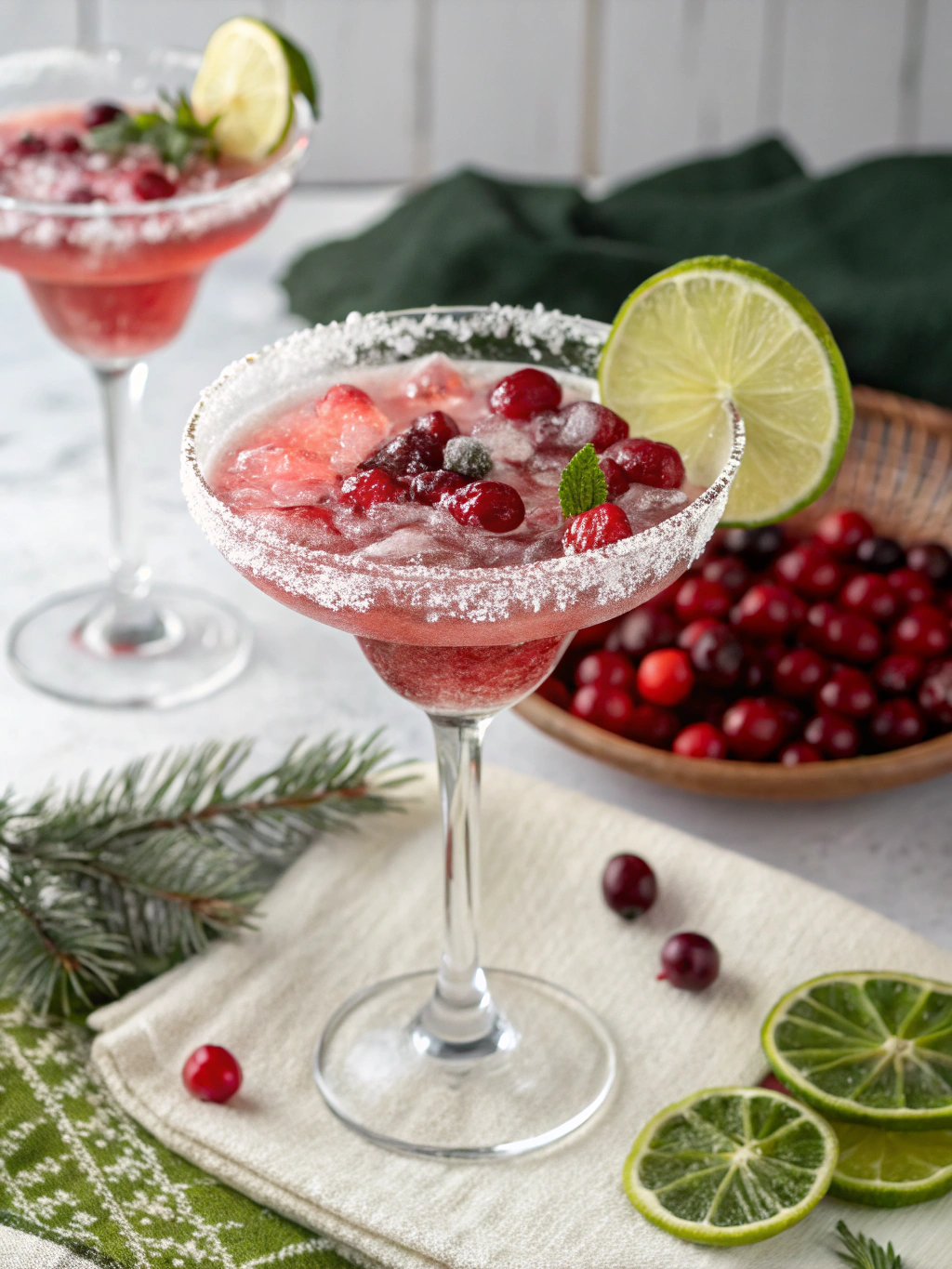 7 Steps to the Perfect White Christmas Cranberry Margarita