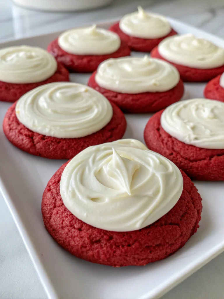 how to make frosted red velvet cookies