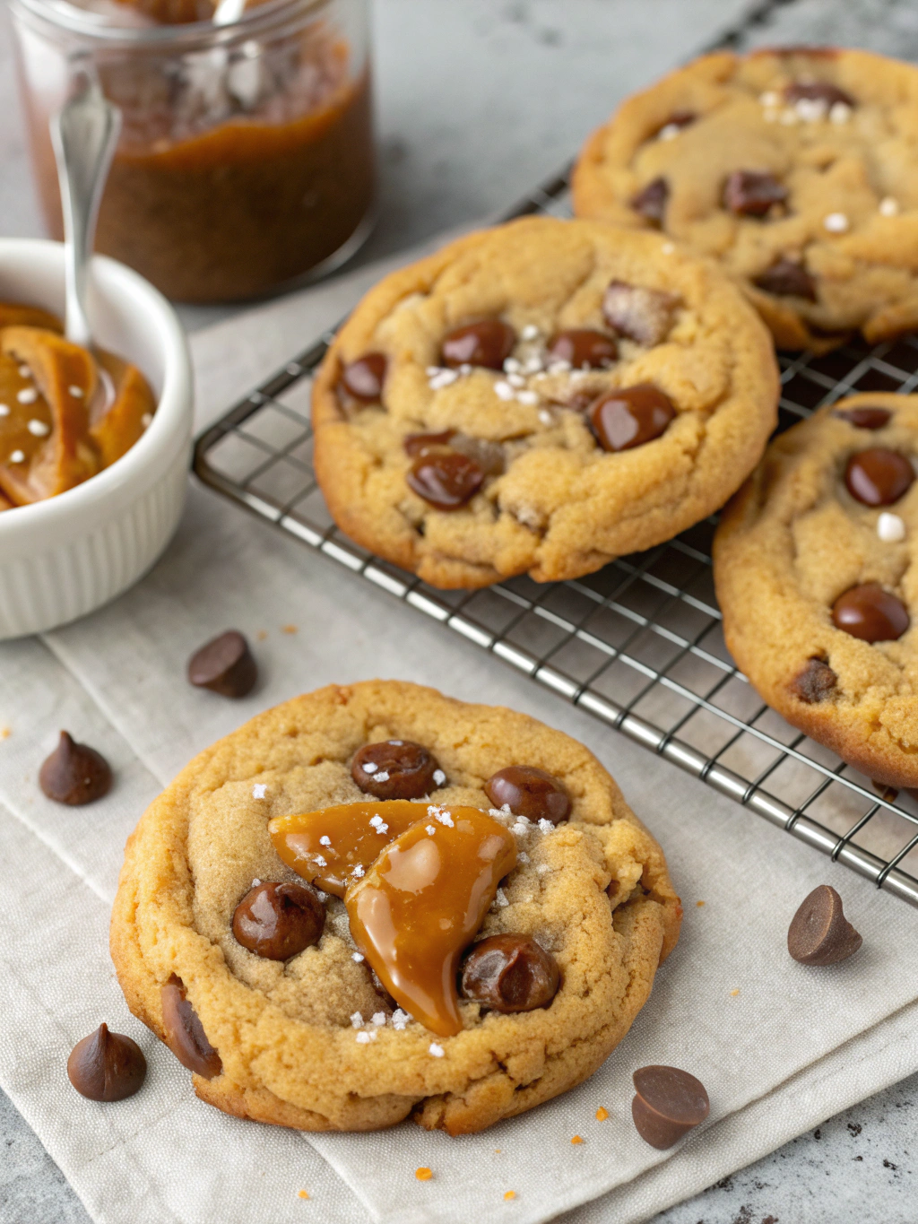 Salted Caramel Chocolate Chip Cookies