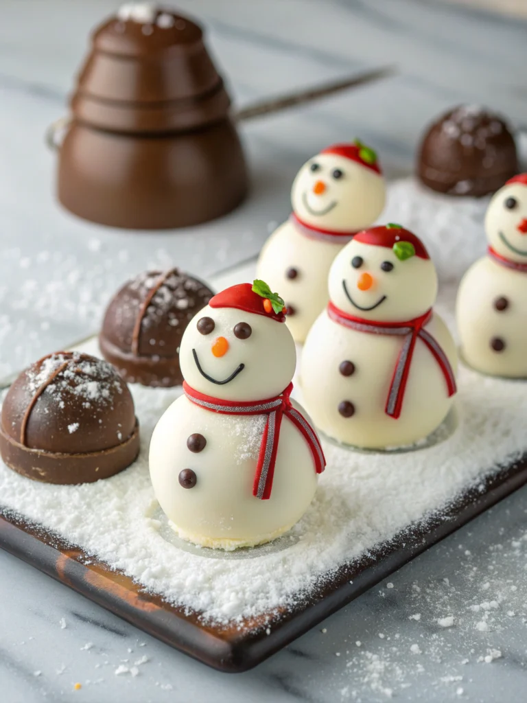 snowmen truffles