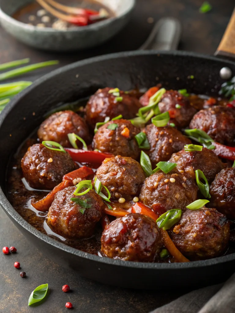 30-Minute Mongolian Beef Meatballs