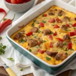 4 Ingredient Sausage Breakfast Casserole (SO GOOD!)