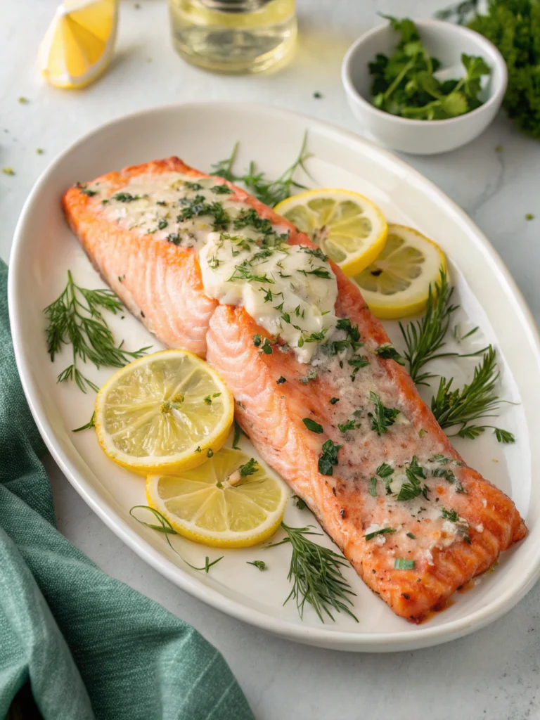 Baked Boursin Salmon