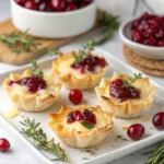 Baked Cranberry Brie Bites