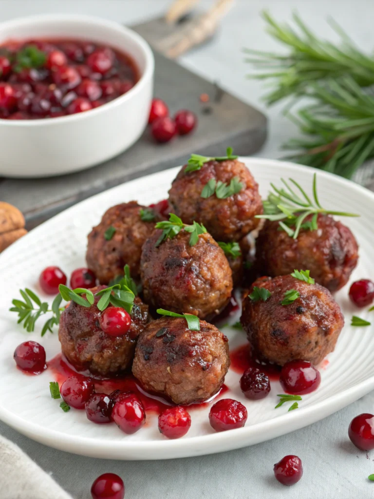 Best Christmas Cranberry Meatballs