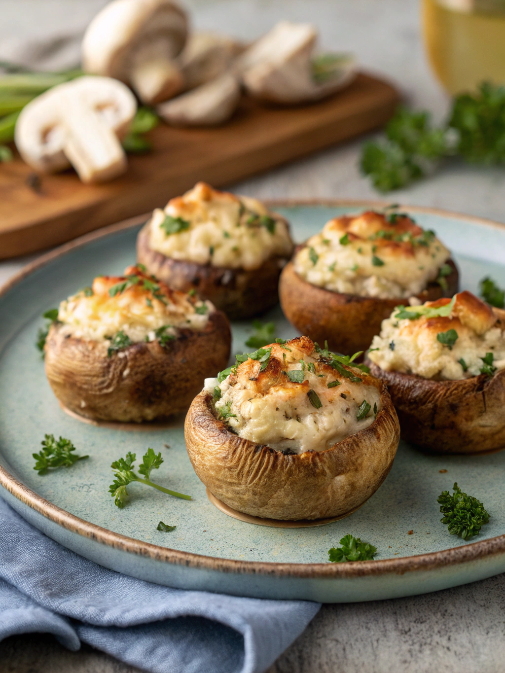 Boursin Stuffed Mushrooms