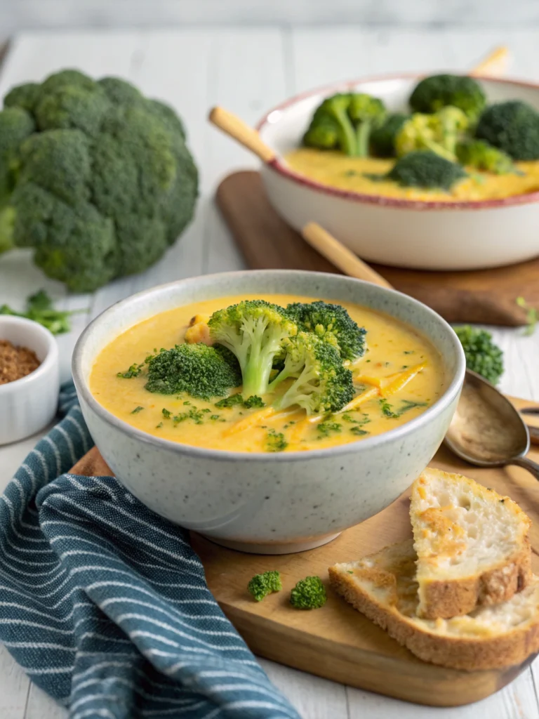 Broccoli Cheddar Soup (High Protein)