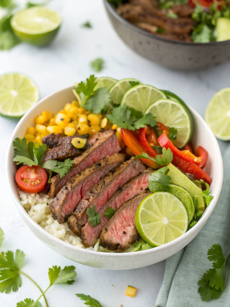 CILANTRO LIME STEAK BOWLS