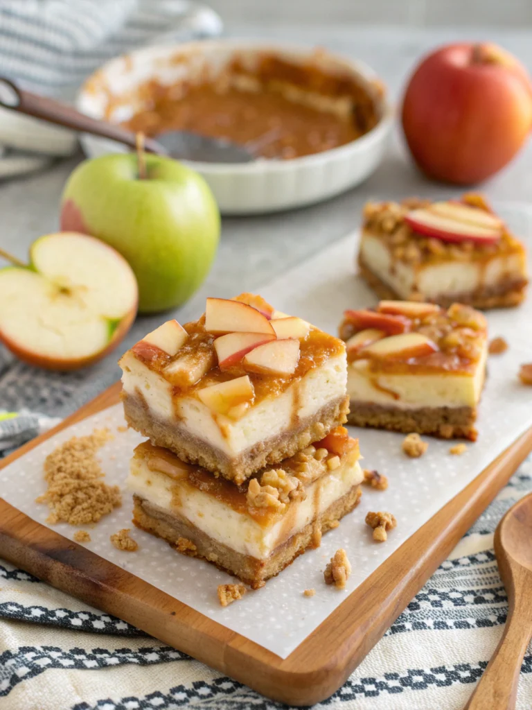 Caramel Apple Cheesecake Bars Recipe