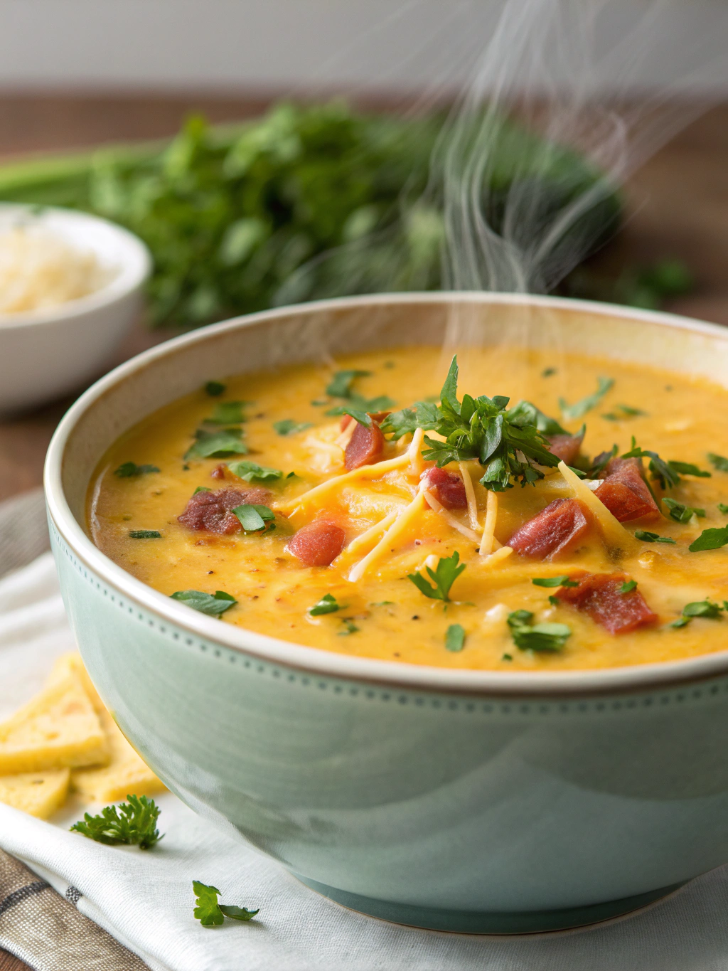 5 Reasons Why Cheddar Garlic Herb Potato Soup is Your New Comfort Food 3 Cheddar Garlic Herb Potato Soup