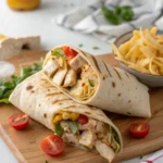 Cheesy Garlic Chicken Wraps