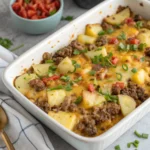 Cheesy Ground Beef & Potato Casserole (One-Pan Dinner!)
