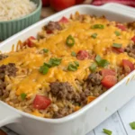 Cheesy Hamburger Rice Casserole