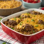 Cheesy Hamburger Rice Casserole