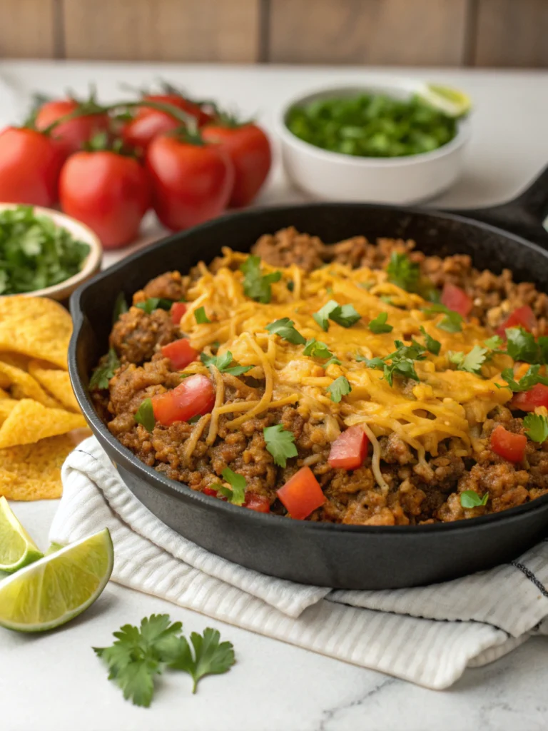 Cheesy Taco Rice Skillet