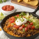 Cheesy Taco Rice Skillet