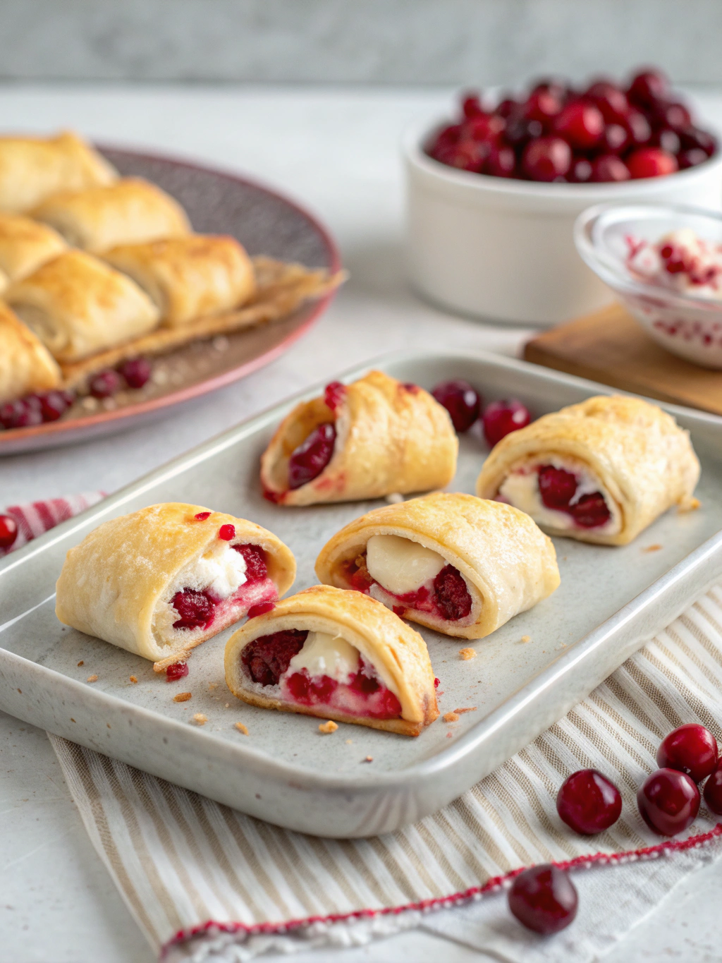 Cranberry Cream Cheese Crescent Bites