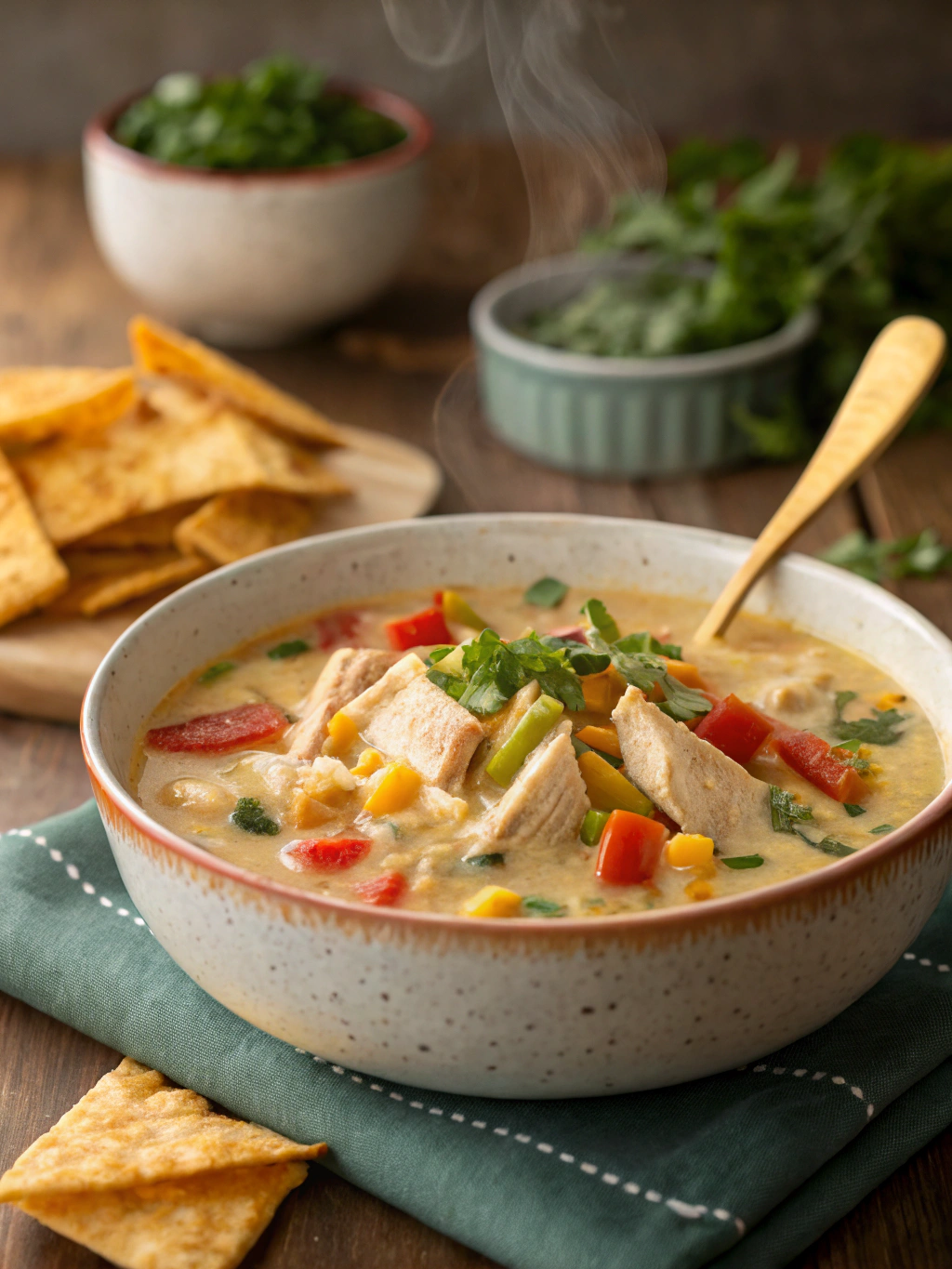 Creamy Chicken Tortilla Soup