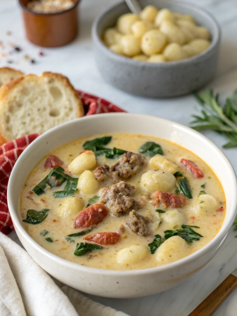 Creamy Italian Sausage Gnocchi Soup