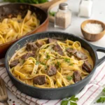 Creamy One-Pot Beef Pasta with Garlic Butter