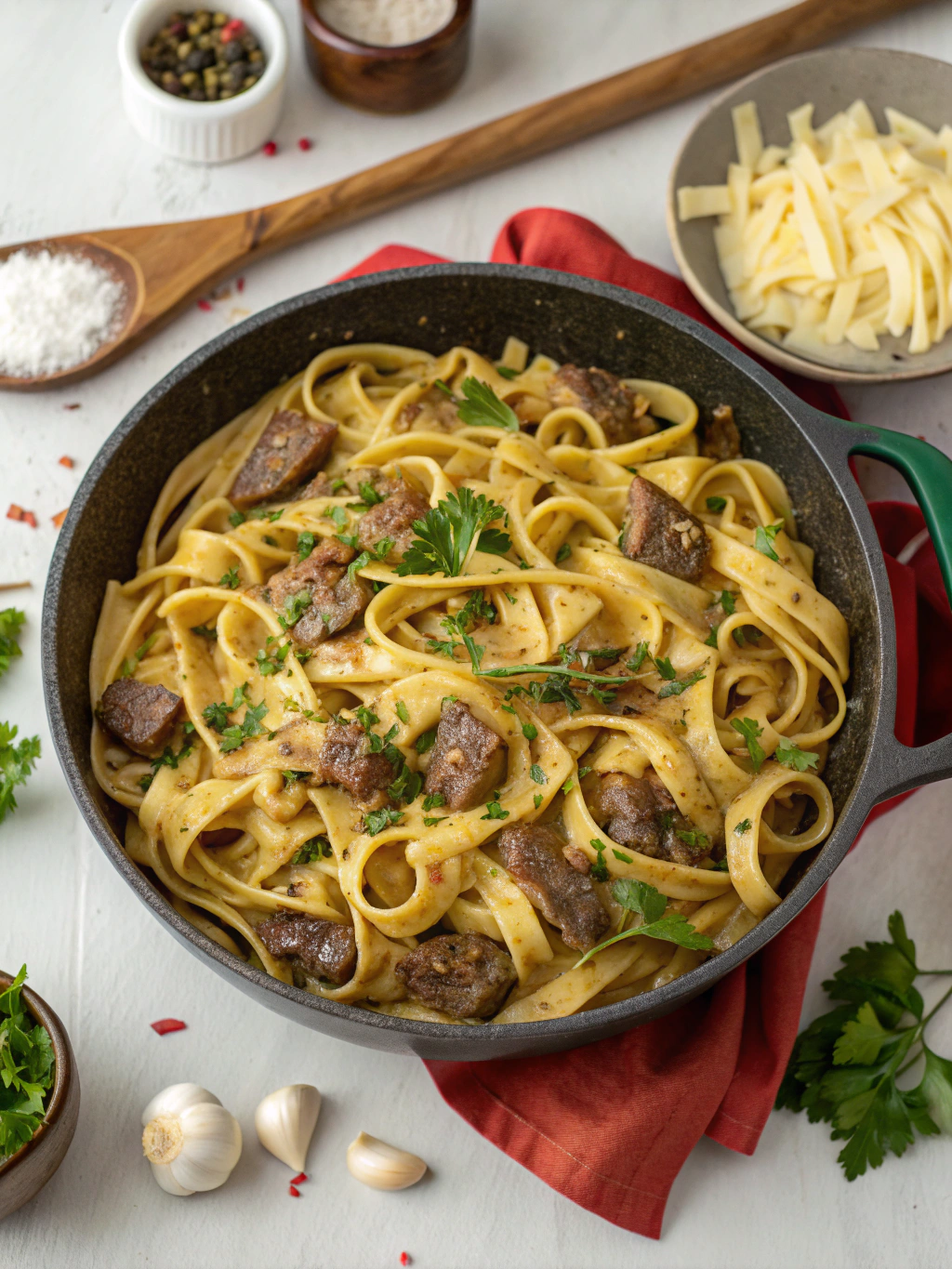 Creamy One-Pot Beef Pasta