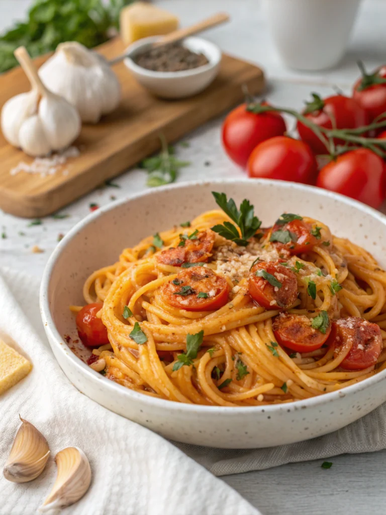 Creamy Tomato Garlic Pasta