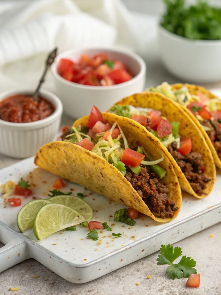 Crispy Baked Ground Beef Tacos