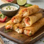 Crispy Crab And Shrimp Queso Taquitos