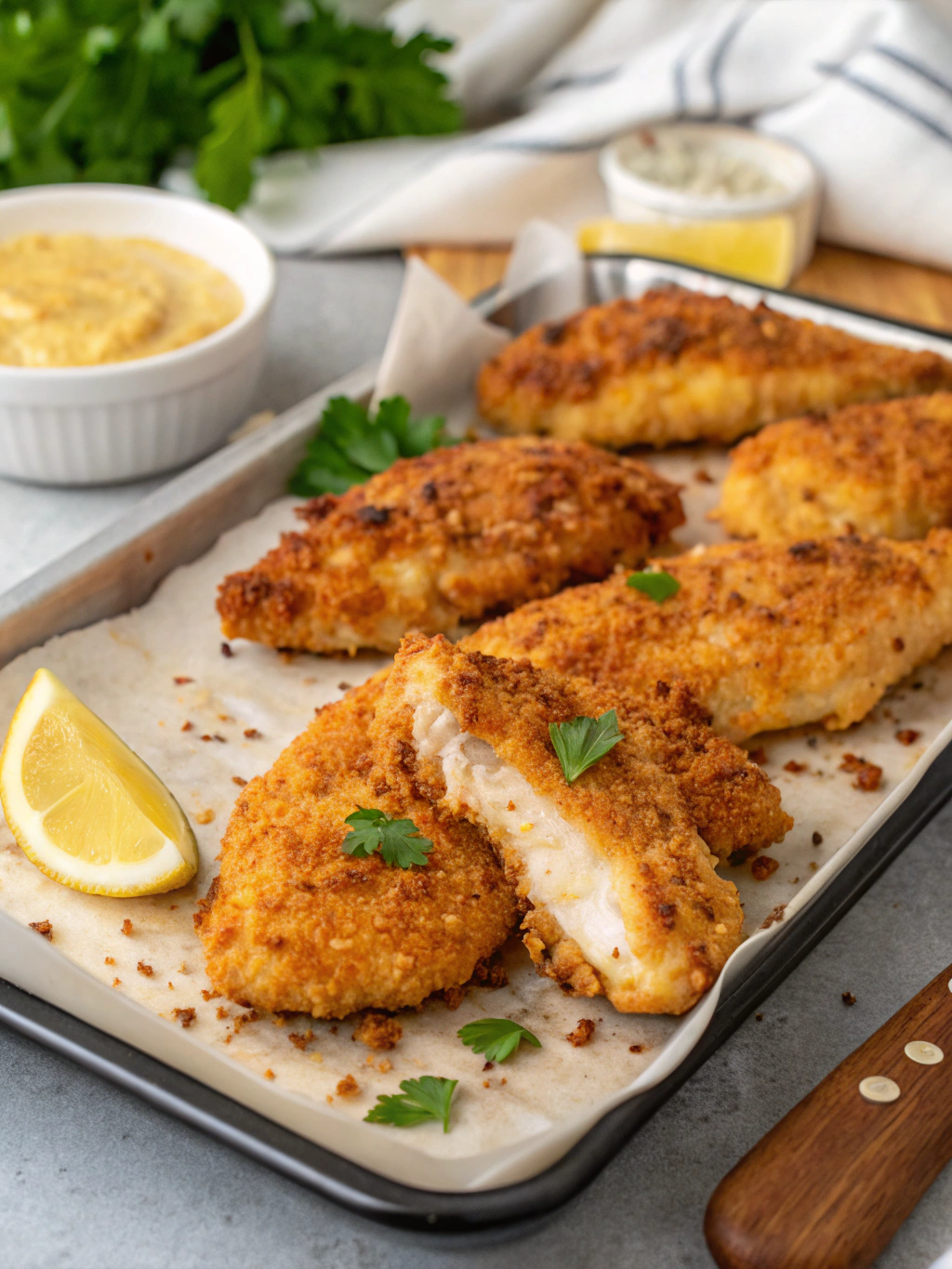 Crispy Homemade Baked Chicken Tenders