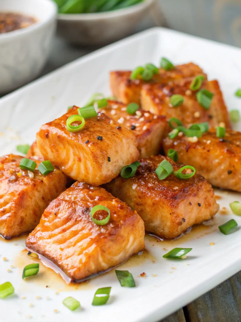 Crispy Honey Garlic Salmon Bites (25 Minutes)