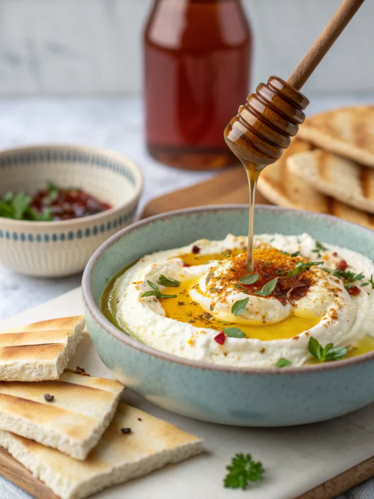 Delicious Ricotta Dip with Hot Honey