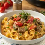 Easy High Protein Creamy Beef Pasta Recipe