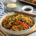 Easy Mongolian Ground Beef Noodles Recipe