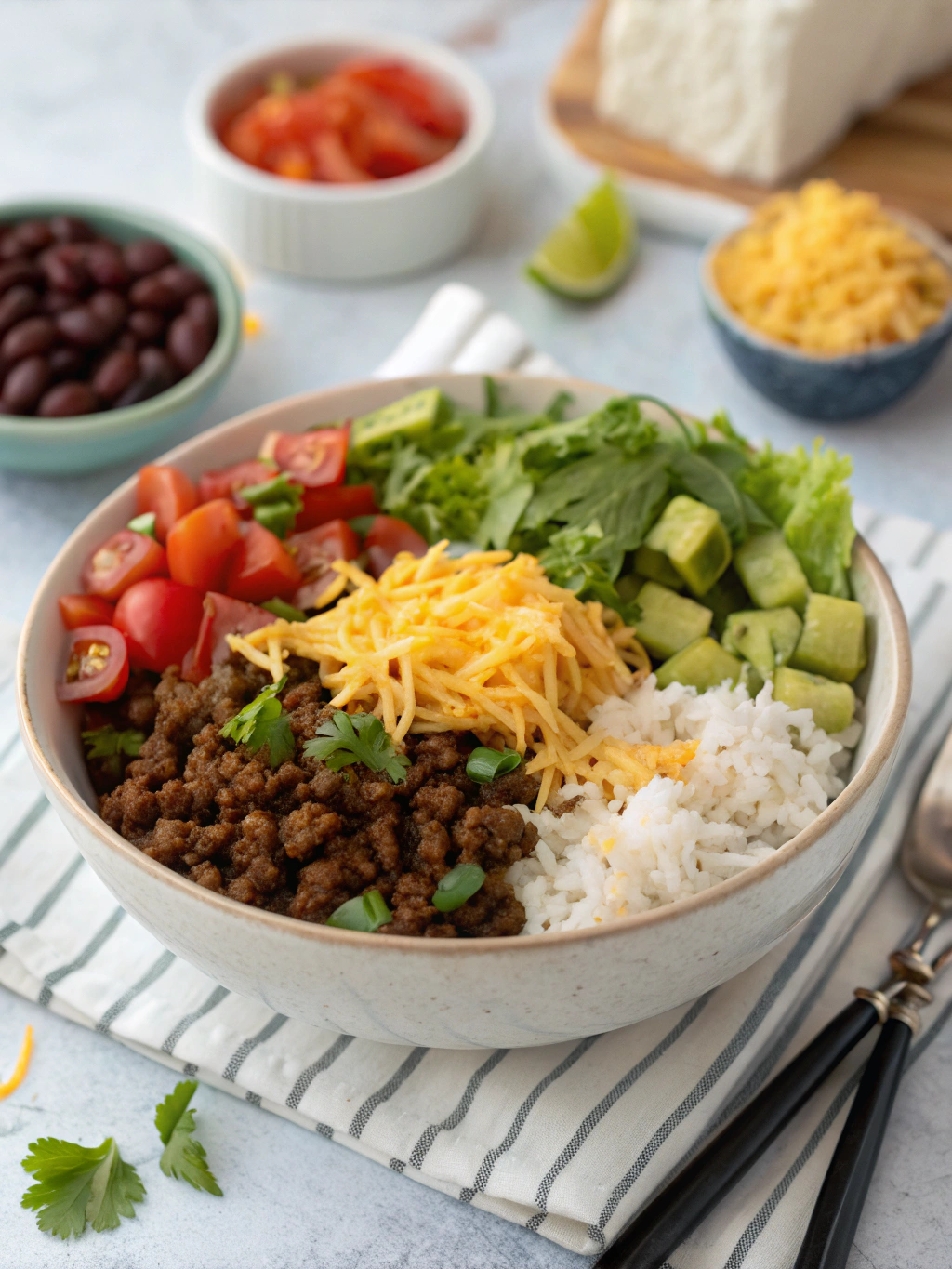 Easy Taco Rice Bowl (Quick and Healthy Dinner Idea) in 5 Steps! 3 Easy Taco Rice Bowl (Quick and Healthy Dinner Idea) in 5 Steps!