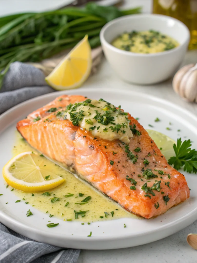 Garlic Butter Baked Salmon Recipe
