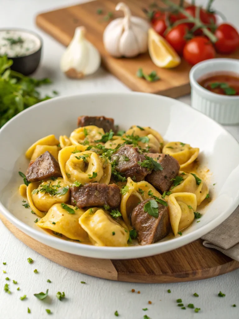 Garlic Steak Tortellini