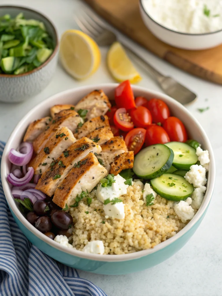 Greek Chicken Bowls: Easy Clean Eating Meal Prep