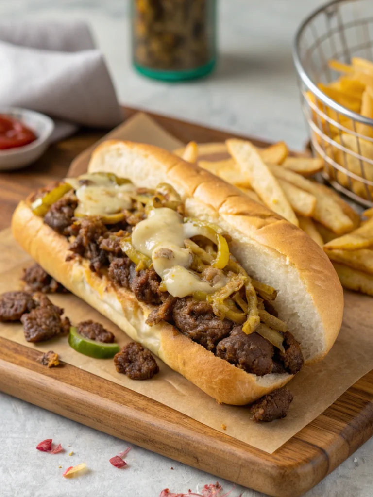 Ground Beef Philly Cheesesteaks