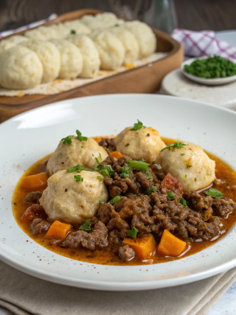 Ground Beef and Dumplings