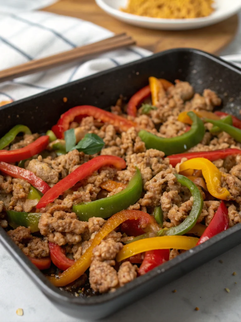Ground Turkey and Peppers