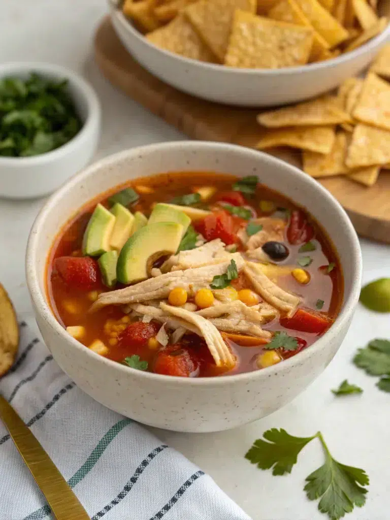 Hearty Crockpot Chicken Tortilla Soup Recipe