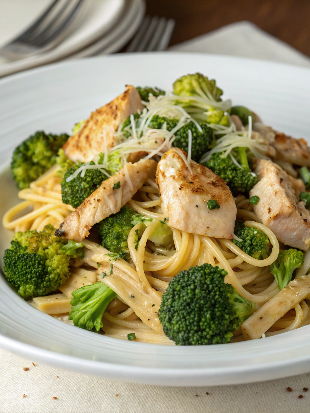 High Protein Rotisserie Chicken Broccoli Pasta